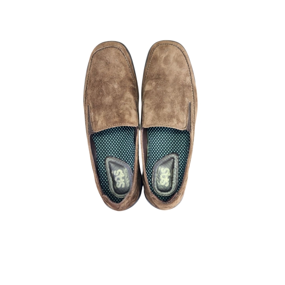 SAS Weekender Brown Suede Leather Slip Loafers - Picture 6 of 8